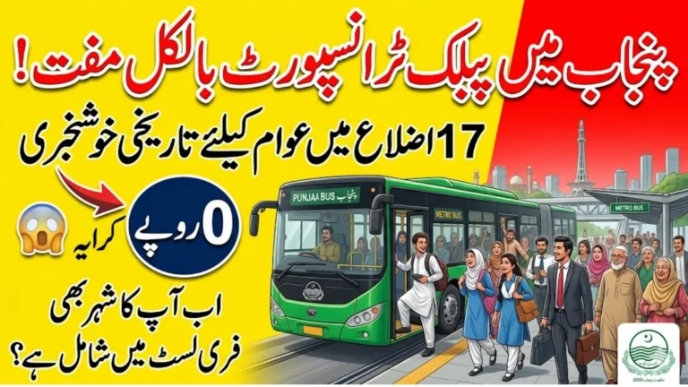 Free Public Transport In 17 Districts Punjab Government Expands Full Guide 2026