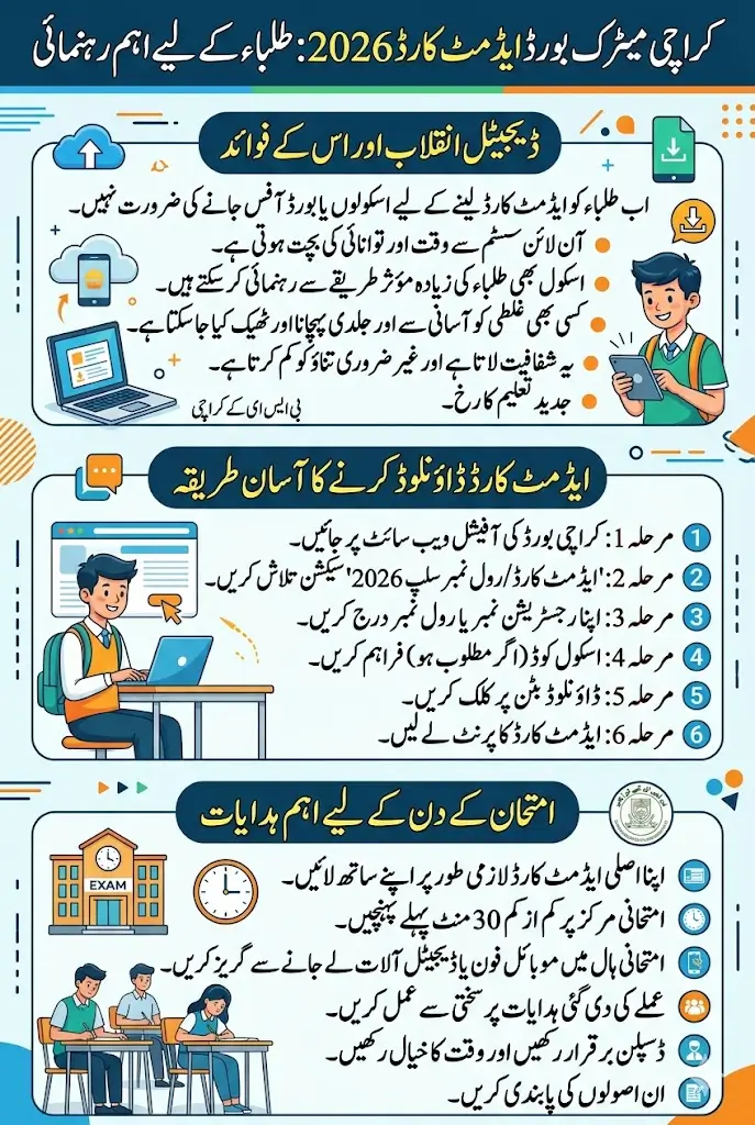 Karachi Matric Board Admit Card 2026 Full Details Step By Step Guide